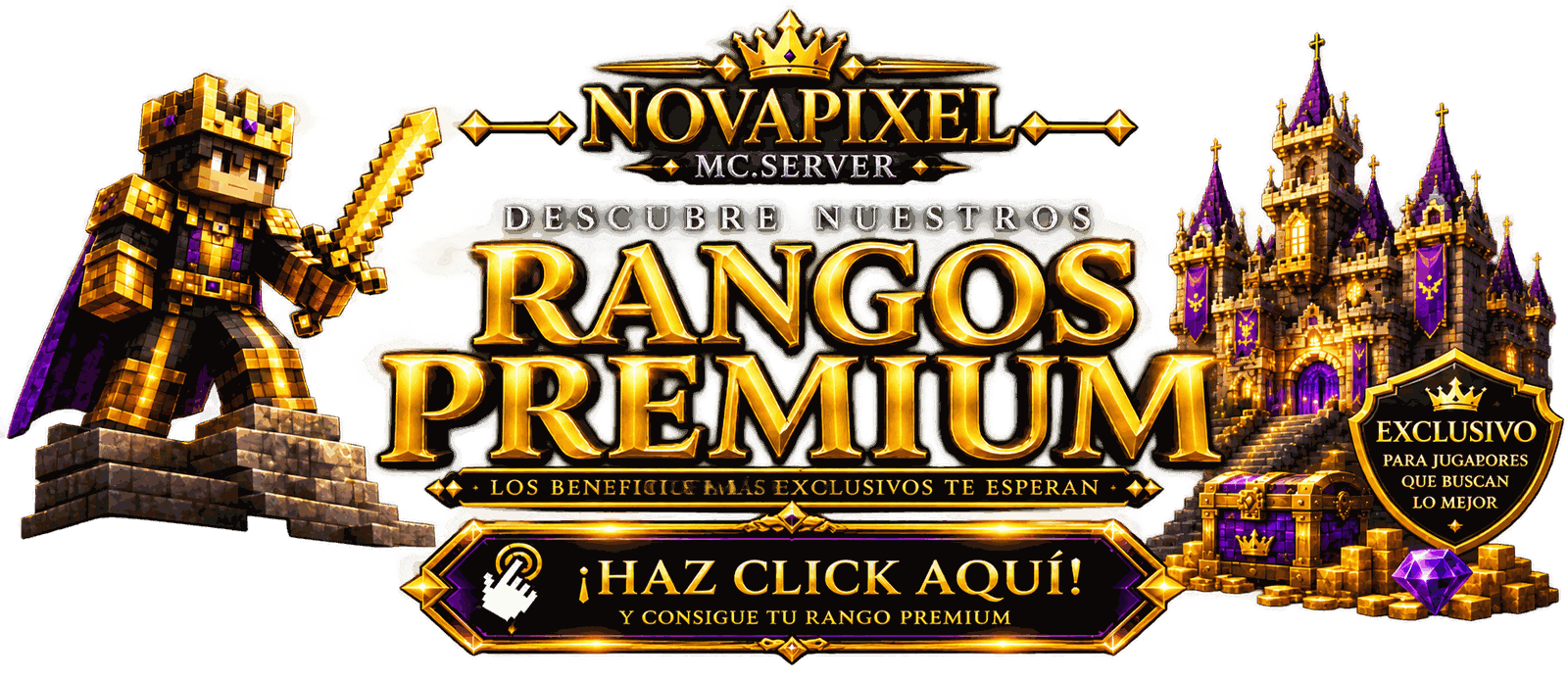 NovaPixel · Rangos Premium — entra a la tienda VIP